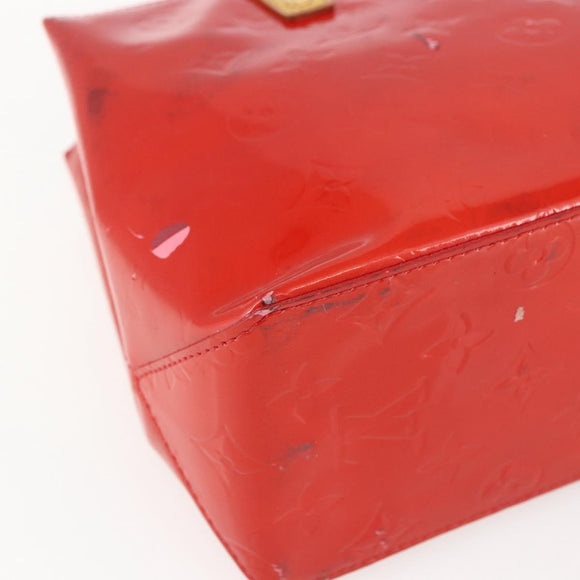 LOUIS VUITTON Monogram Vernis Reade PM Hand Bag Red Rouge M91088 LV Auth 172005