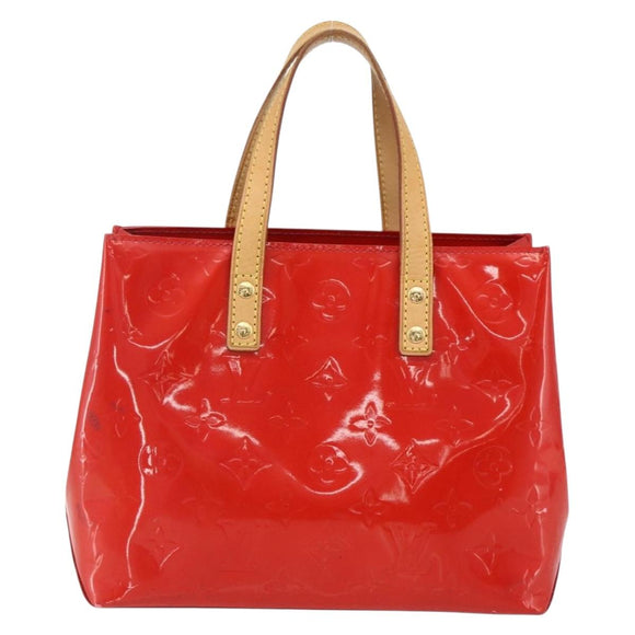 LOUIS VUITTON Monogram Vernis Reade PM Hand Bag Red Rouge M91088 LV Auth 172005