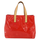 LOUIS VUITTON Monogram Vernis Reade PM Hand Bag Red Rouge M91088 LV Auth 172005-2
