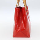 LOUIS VUITTON Monogram Vernis Reade PM Hand Bag Red Rouge M91088 LV Auth 172005-3