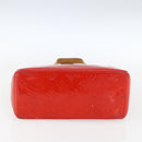 LOUIS VUITTON Monogram Vernis Reade PM Hand Bag Red Rouge M91088 LV Auth 172005-5
