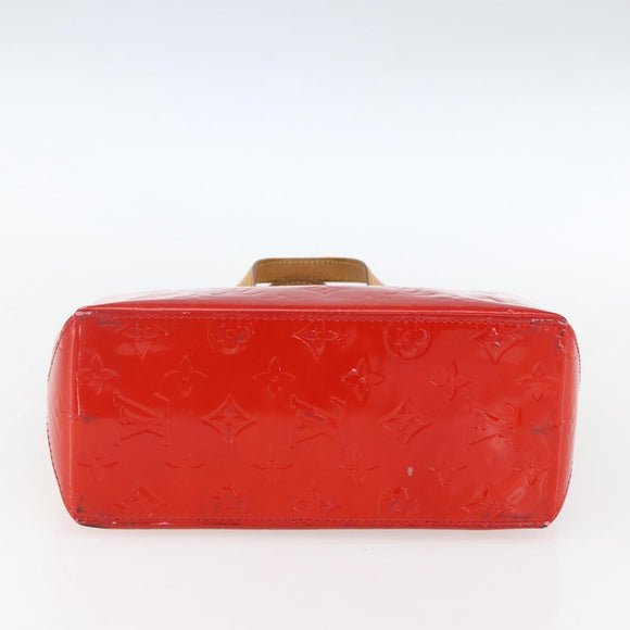 LOUIS VUITTON Monogram Vernis Reade PM Hand Bag Red Rouge M91088 LV Auth 172005
