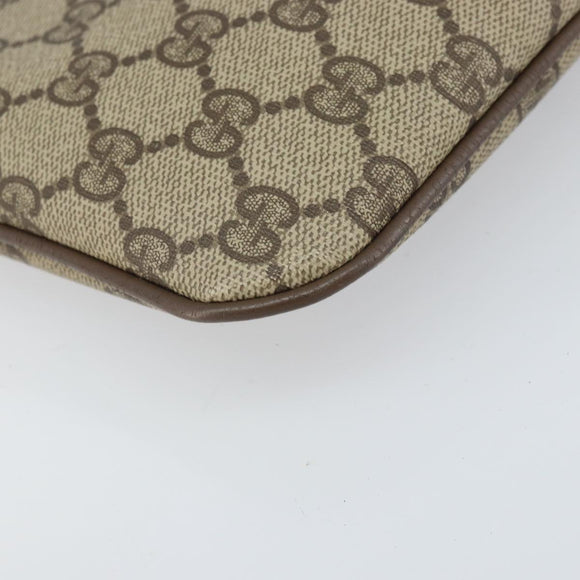 GUCCI GG Supreme Web Sherry Line Bag PVC Beige Gold 68 02 047 Auth 172006