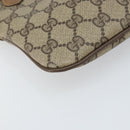 GUCCI GG Supreme Web Sherry Line Bag PVC Beige Gold 68 02 047 Auth 172006-14