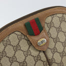 GUCCI GG Supreme Web Sherry Line Bag PVC Beige Gold 68 02 047 Auth 172006-15