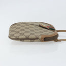 GUCCI GG Supreme Web Sherry Line Bag PVC Beige Gold 68 02 047 Auth 172006-4