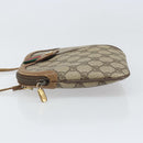 GUCCI GG Supreme Web Sherry Line Bag PVC Beige Gold 68 02 047 Auth 172006-5