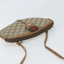 GUCCI GG Supreme Web Sherry Line Bag PVC Beige Gold 68 02 047 Auth 172006-6