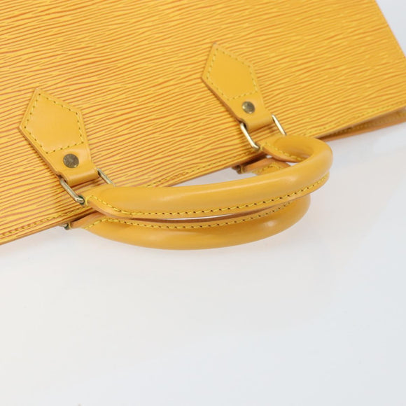 LOUIS VUITTON Epi Sac Triangle Hand Bag Yellow M52099 LV Auth 172008