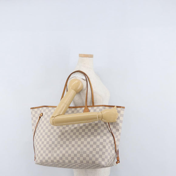 LOUIS VUITTON Damier Azur Neverfull GM Tote Bag N41360 LV Auth 172011A