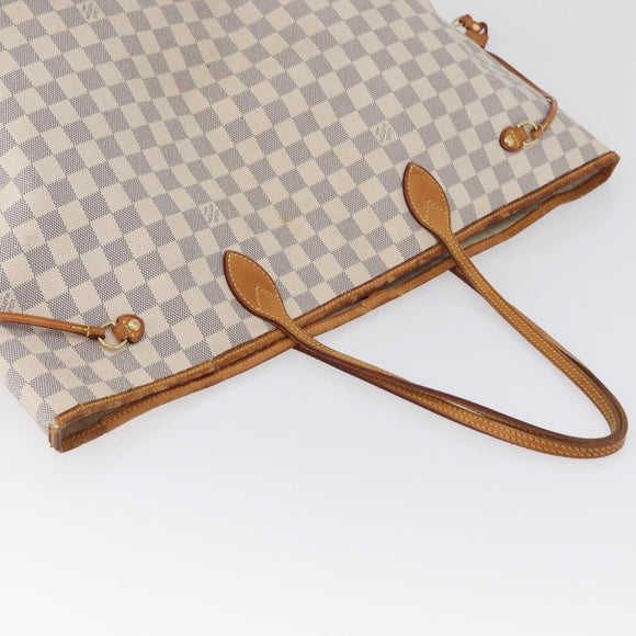LOUIS VUITTON Damier Azur Neverfull GM Tote Bag N41360 LV Auth 172011A
