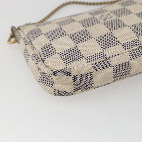 LOUIS VUITTON Damier Azur Mini Pochette Accessoires Etui N63005 Auth 172013A