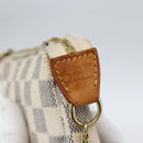 LOUIS VUITTON Damier Azur Mini Pochette Accessoires Etui N63005 Auth 172013A-9
