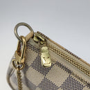 LOUIS VUITTON Damier Azur Mini Pochette Accessoires Etui N63005 Auth 172013A-10