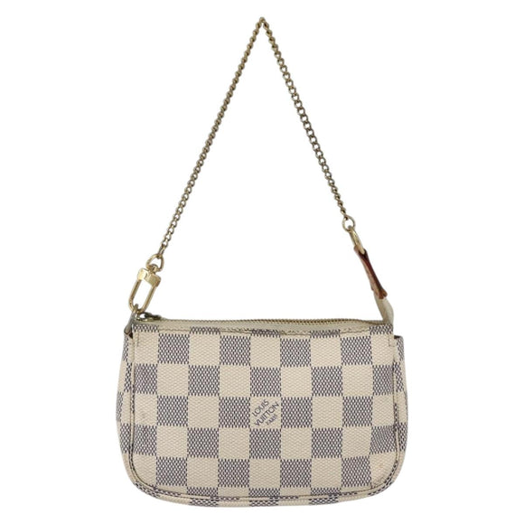 LOUIS VUITTON Damier Azur Mini Pochette Accessoires Etui N63005 Auth 172013A