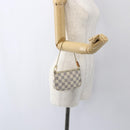 LOUIS VUITTON Damier Azur Mini Pochette Accessoires Etui N63005 Auth 172013A-21