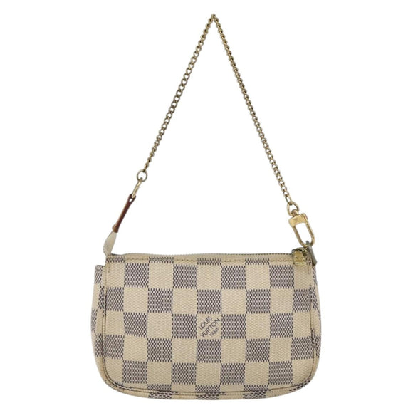 LOUIS VUITTON Damier Azur Mini Pochette Accessoires Etui N63005 Auth 172013A