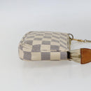 LOUIS VUITTON Damier Azur Mini Pochette Accessoires Etui N63005 Auth 172013A-4