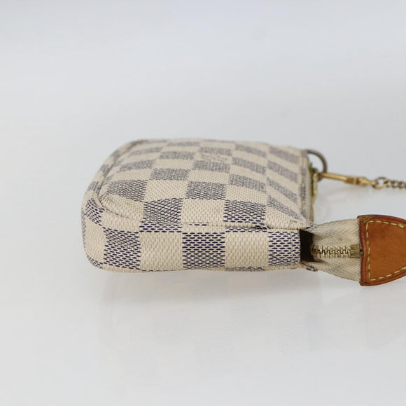 LOUIS VUITTON Damier Azur Mini Pochette Accessoires Etui N63005 Auth 172013A