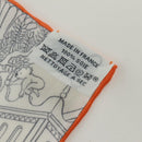 HERMES Carre 90 Scarf ""Animapolis"" Silk White Auth 172016SAM-18