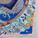 HERMES Carre 90 Scarf ""Duo Cosmique"" Silk Pink Auth 172020SAM-10