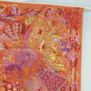 HERMES Carre 90 Scarf ""AU FIL DU CARRE"" Silk Orange Auth 172021M-4