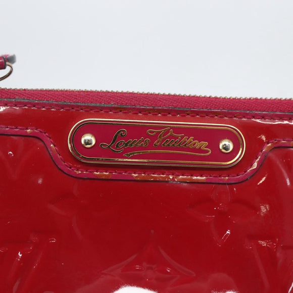 LOUIS VUITTON Vernis Pochette Cle NM Coin Purse Rose Andian M93637 Auth 172026