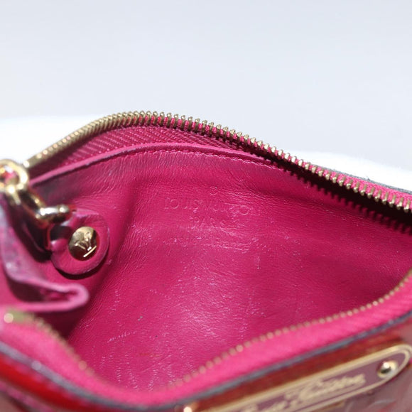 LOUIS VUITTON Vernis Pochette Cle NM Coin Purse Rose Andian M93637 Auth 172026