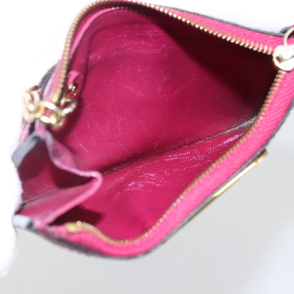 LOUIS VUITTON Vernis Pochette Cle NM Coin Purse Rose Andian M93637 Auth 172026