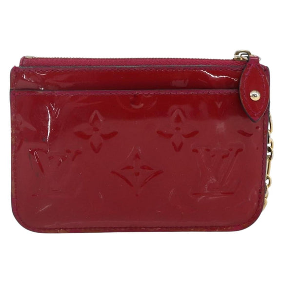 LOUIS VUITTON Vernis Pochette Cle NM Coin Purse Rose Andian M93637 Auth 172026