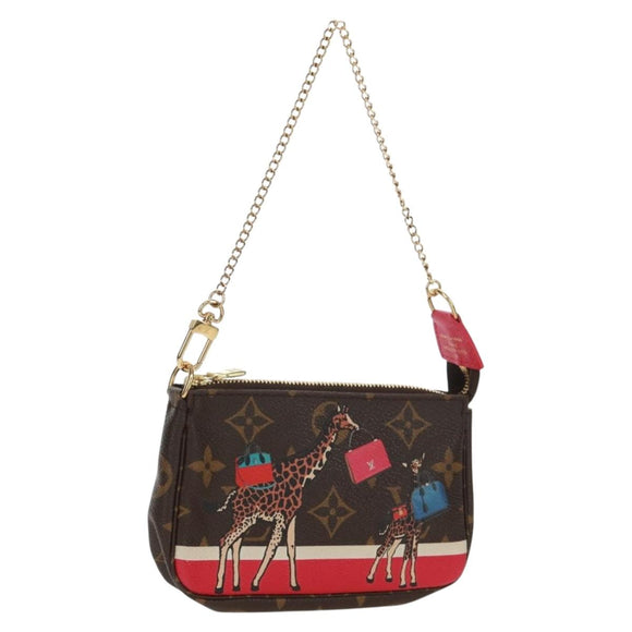 LOUIS VUITTON Monogram Giraffe Mini Pochette Accessoires M62087 LV Auth 172028M