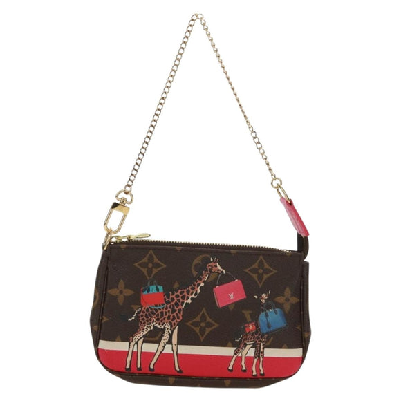 LOUIS VUITTON Monogram Giraffe Mini Pochette Accessoires M62087 LV Auth 172028M
