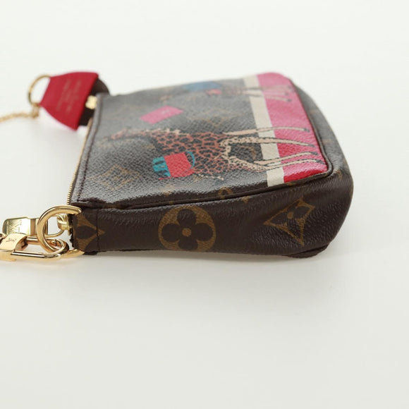 LOUIS VUITTON Monogram Giraffe Mini Pochette Accessoires M62087 LV Auth 172028M