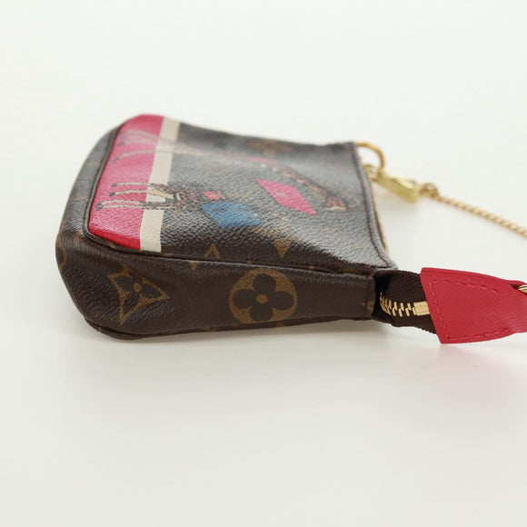 LOUIS VUITTON Monogram Giraffe Mini Pochette Accessoires M62087 LV Auth 172028M
