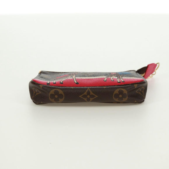 LOUIS VUITTON Monogram Giraffe Mini Pochette Accessoires M62087 LV Auth 172028M