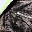 PRADA Hand Bag Leather Silver Light green Auth 172031-22
