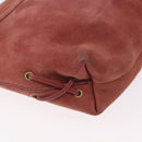 GUCCI Shoulder Bag Suede Pink Gold 95107 Auth 172039-12