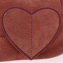 GUCCI Shoulder Bag Suede Pink Gold 95107 Auth 172039-14