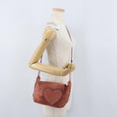 GUCCI Shoulder Bag Suede Pink Gold 95107 Auth 172039-22