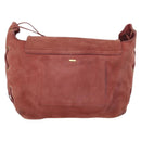 GUCCI Shoulder Bag Suede Pink Gold 95107 Auth 172039-3