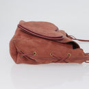 GUCCI Shoulder Bag Suede Pink Gold 95107 Auth 172039-4