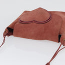 GUCCI Shoulder Bag Suede Pink Gold 95107 Auth 172039-6