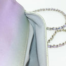 CHANEL Chain Shoulder Pouch Matelasse Leather Purple Silver CC Auth 172041SAM-23