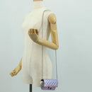 CHANEL Chain Shoulder Pouch Matelasse Leather Purple Silver CC Auth 172041SAM-25
