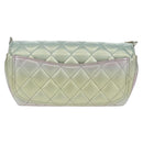 CHANEL Chain Shoulder Pouch Matelasse Leather Purple Silver CC Auth 172041SAM-2