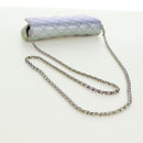 CHANEL Chain Shoulder Pouch Matelasse Leather Purple Silver CC Auth 172041SAM-6