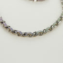 CHANEL Chain Shoulder Pouch Matelasse Leather Purple Silver CC Auth 172041SAM-7