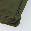 PRADA Shoulder Bag Nylon Khaki Silver Auth 172042-14