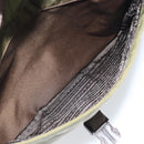 PRADA Shoulder Bag Nylon Khaki Silver Auth 172042-24
