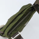 PRADA Shoulder Bag Nylon Khaki Silver Auth 172042-6